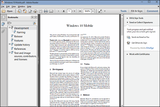 Free pdf reader for windows 10